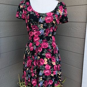 F21 Floral Sweetheart Dress